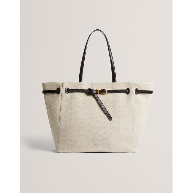 Product TED BAKER TAFANIE Belted Herringbone Canvas Large Tote Bag base image