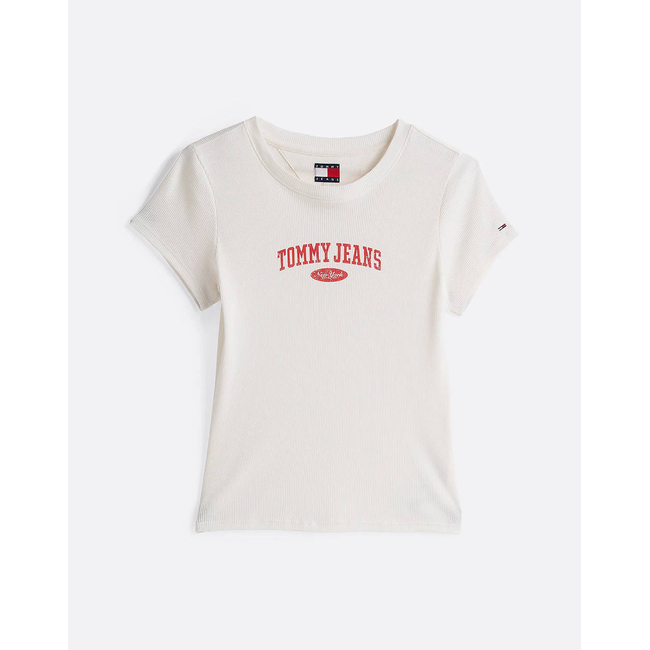 Product TOMMY JEANS TJW SLIM VARSITY RIB TEE EXT base image