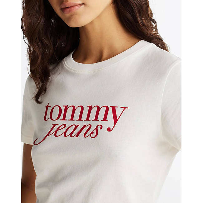 Product TOMMY JEANS TJW SLIM ESSENTIAL LOGO TEE EXT base image
