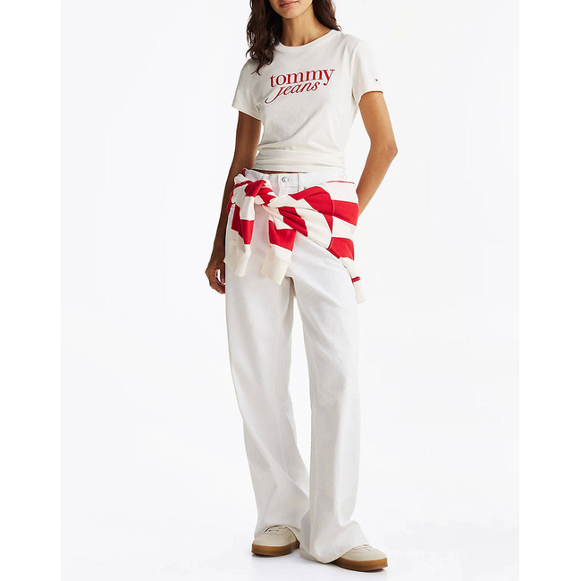 Product TOMMY JEANS TJW SLIM ESSENTIAL LOGO TEE EXT base image