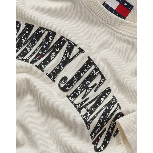 Product TOMMY JEANS TJW REG FLORAL VARSITY TEE base image