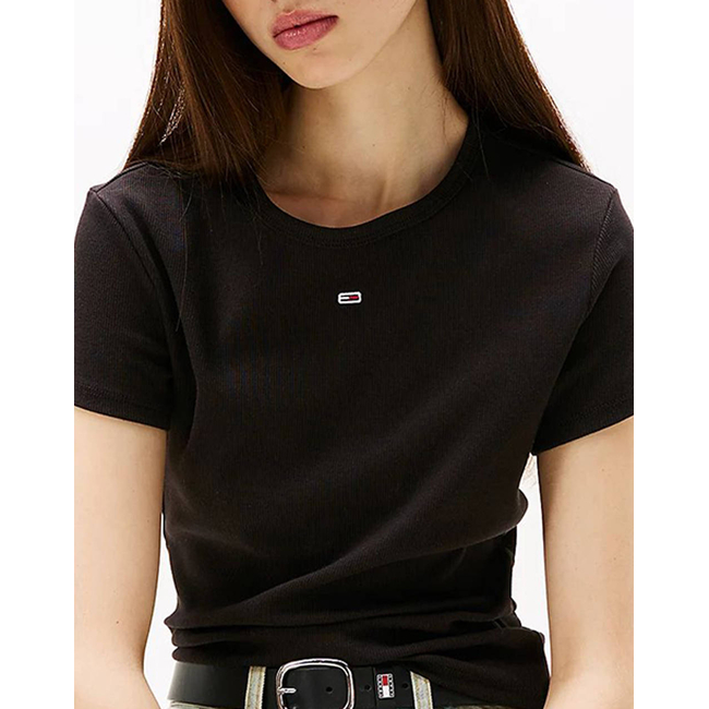 Product TOMMY JEANS TJW SLIM ESSENTIAL RIB SS EXT base image