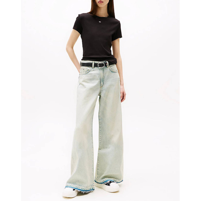 Product TOMMY JEANS TJW SLIM ESSENTIAL RIB SS EXT base image