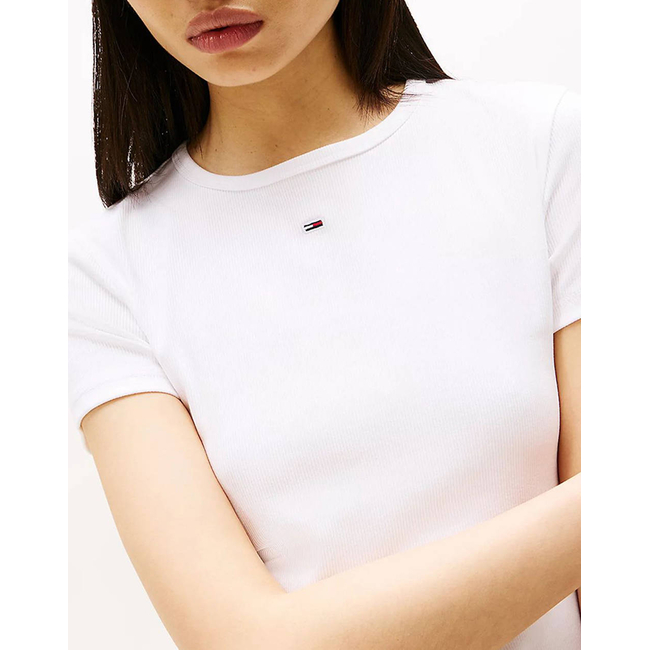 Product TOMMY JEANS TJW SLIM ESSENTIAL RIB SS EXT base image