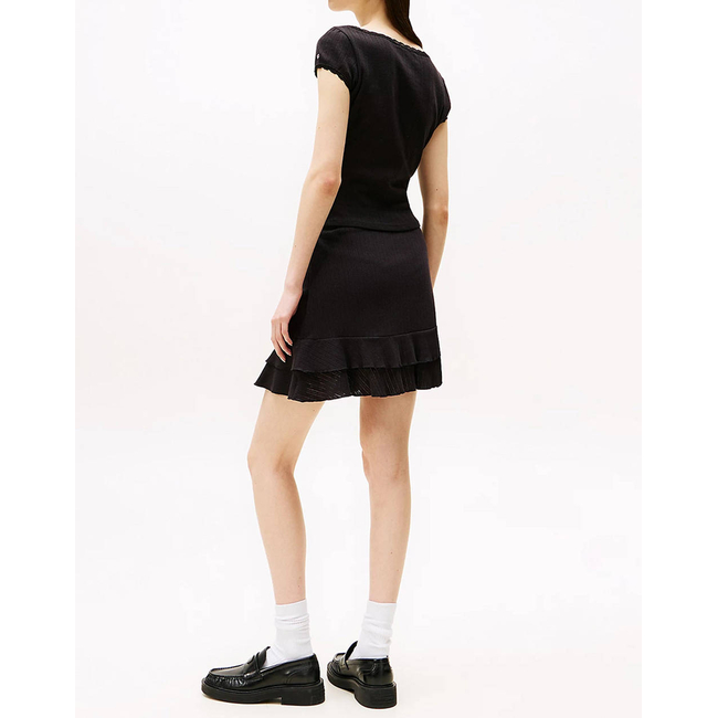Product TOMMY JEANS TJW SLIM SH POINTELLE SS TEE EXT base image