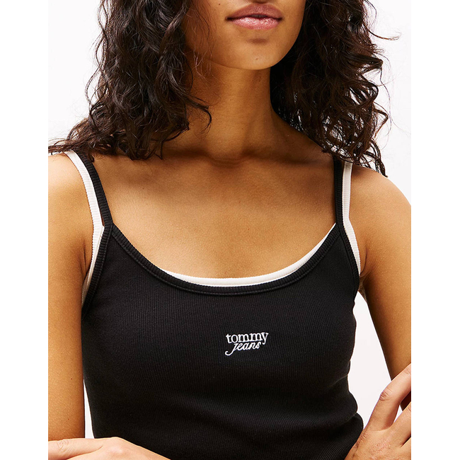 Product TOMMY JEANS TJW SCRIPT STRAP MIDI DRESS EXT base image