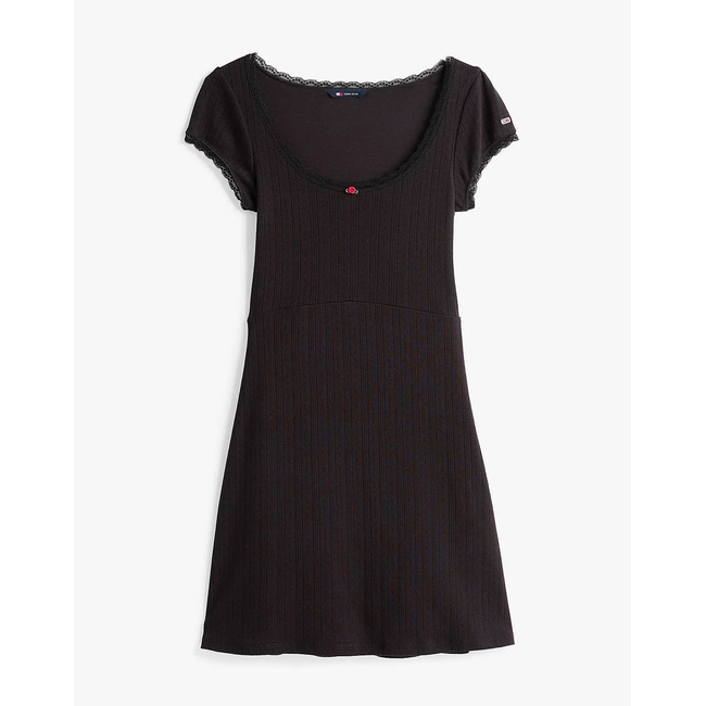 Product TOMMY JEANS TJW POINTELLE A-LINE DRESS EXT base image
