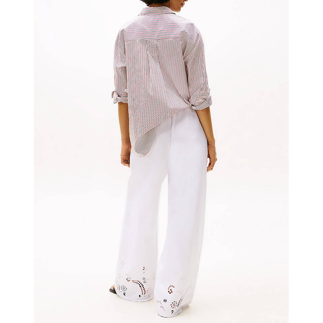 Product TOMMY HILFIGER BRODERIE ANGLAISE LINEN PANTS base image