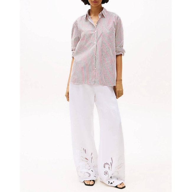 Product TOMMY HILFIGER BRODERIE ANGLAISE LINEN PANTS base image