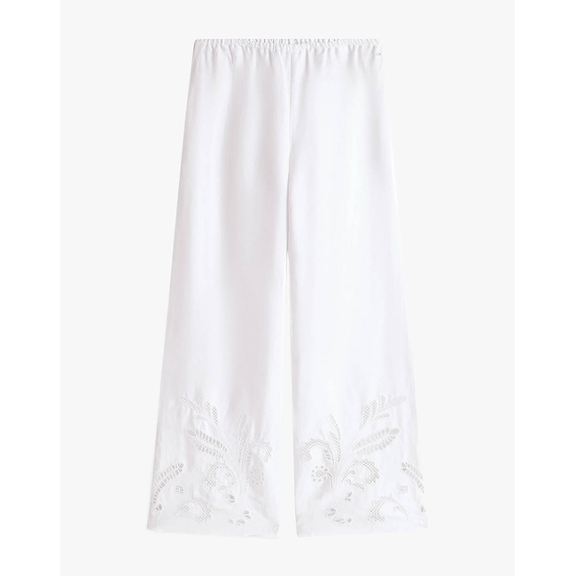 Product TOMMY HILFIGER BRODERIE ANGLAISE LINEN PANTS base image