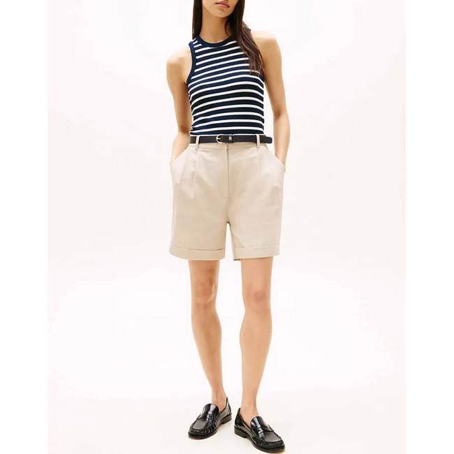 Product TOMMY HILFIGER LINEN MIX PLEATED SHORT base image