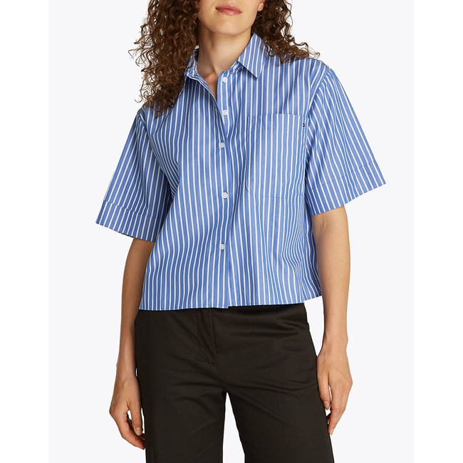 Product TOMMY HILFIGER POPLIN BOXY SHORT S/S SHIRT base image