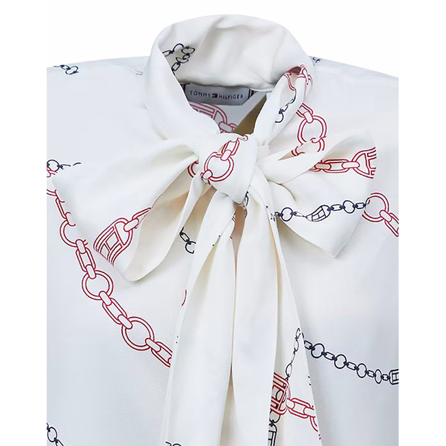 Product TOMMY HILFIGER FLUID VISCOSE BOW LS BLOUSE base image