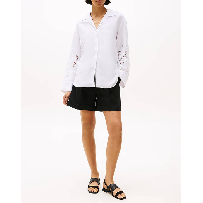 Product TOMMY HILFIGER BRODERIE ANGLAISE LINEN SHIRT base image