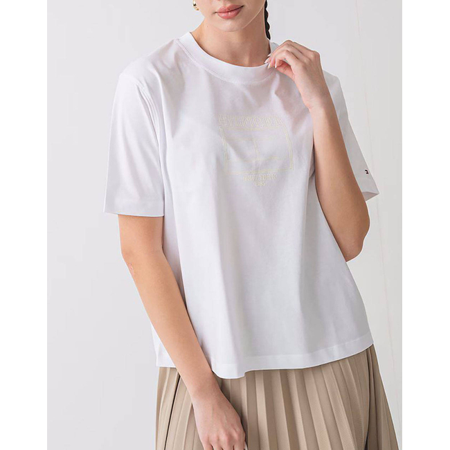 Product TOMMY HILFIGER MDRN OUTLINE FLAG C-NK TEE base image