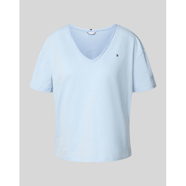 Product TOMMY HILFIGER SLUB CROP V-NK SS base image