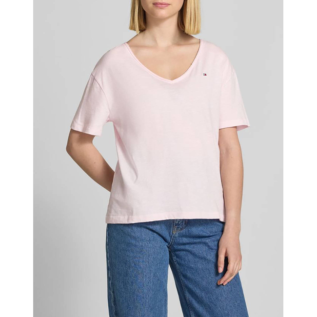 Product TOMMY HILFIGER SLUB CROP V-NK SS base image