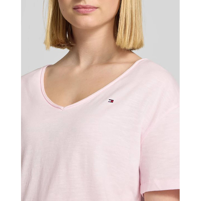 Product TOMMY HILFIGER SLUB CROP V-NK SS base image