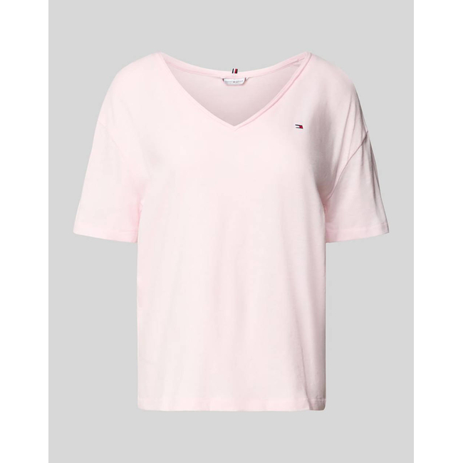 Product TOMMY HILFIGER SLUB CROP V-NK SS base image