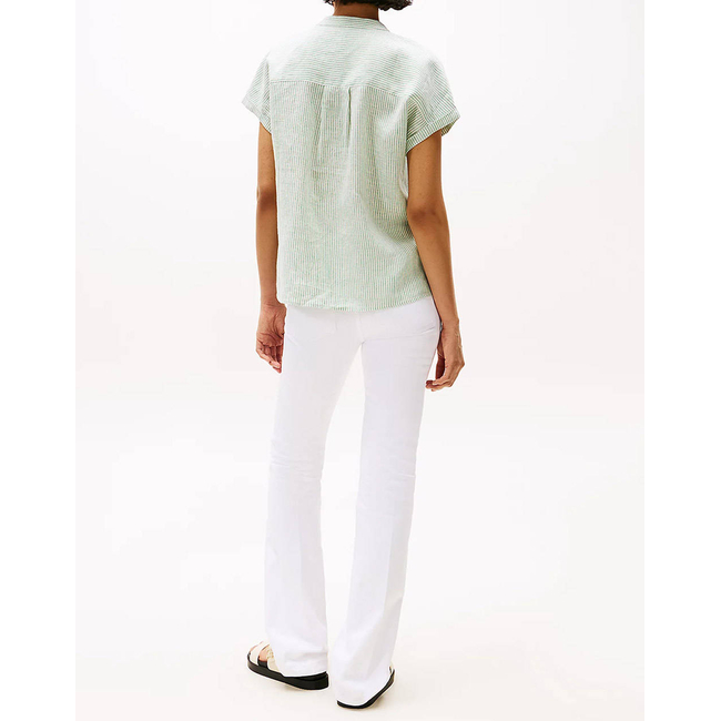 Product TOMMY HILFIGER ESS LINEN COLLARLESS S/S BLOUSE base image