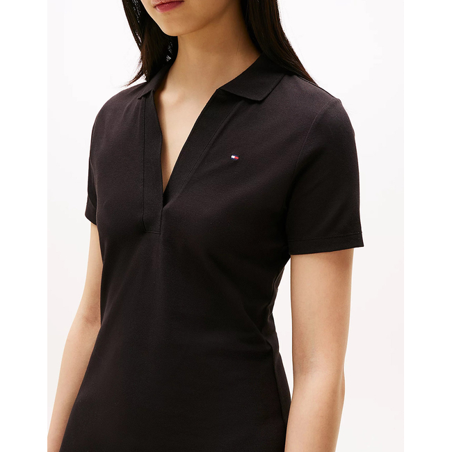 Product TOMMY HILFIGER SLIM OPEN NK POLO DRESS SS base image