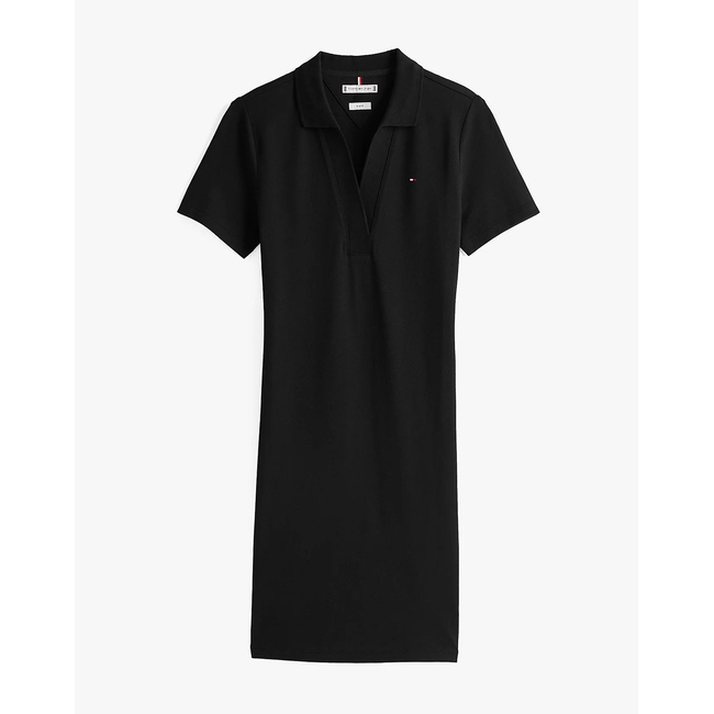 Product TOMMY HILFIGER SLIM OPEN NK POLO DRESS SS base image