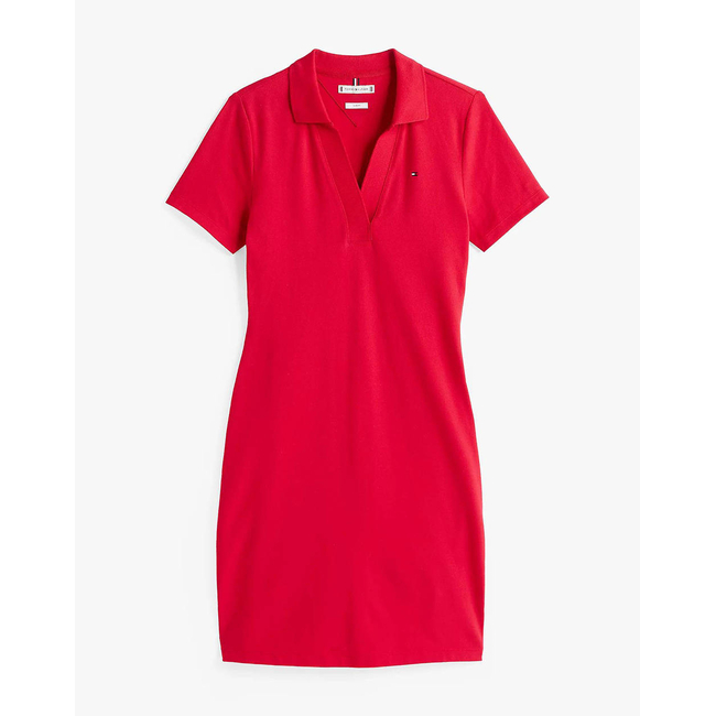 Product TOMMY HILFIGER SLIM OPEN NK POLO DRESS SS base image