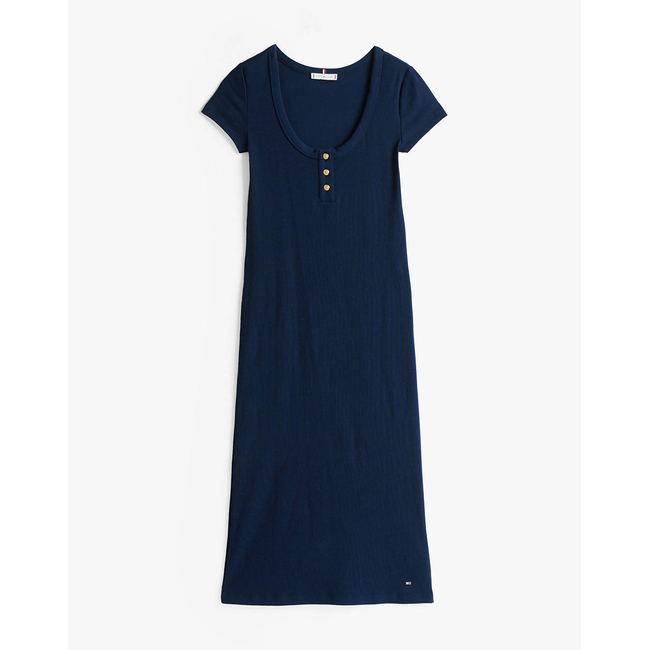 Product TOMMY HILFIGER SLIM HENLEY GOLD BTN DRESS base image