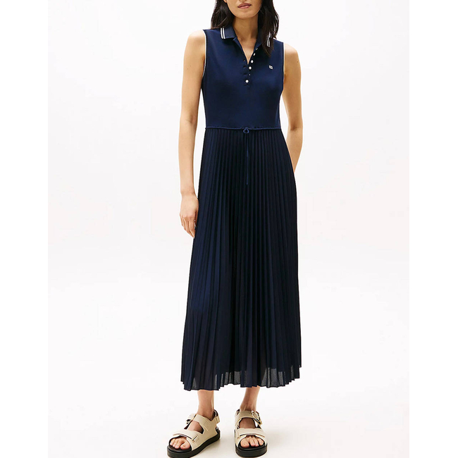 Product TOMMY HILFIGER SPORTY PLEATED POLO DRESS NS base image