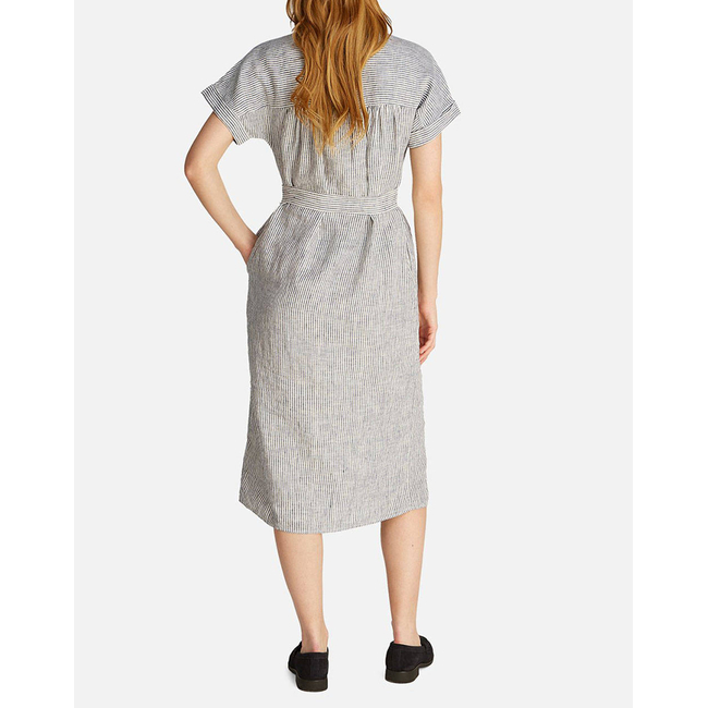 Product TOMMY HILFIGER ESS LINEN S/S MIDI SHIRT DRESS base image