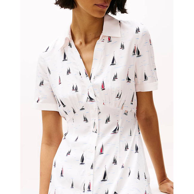 Product TOMMY HILFIGER FLUID VIS BOAT S/S SHIRT DRESS base image