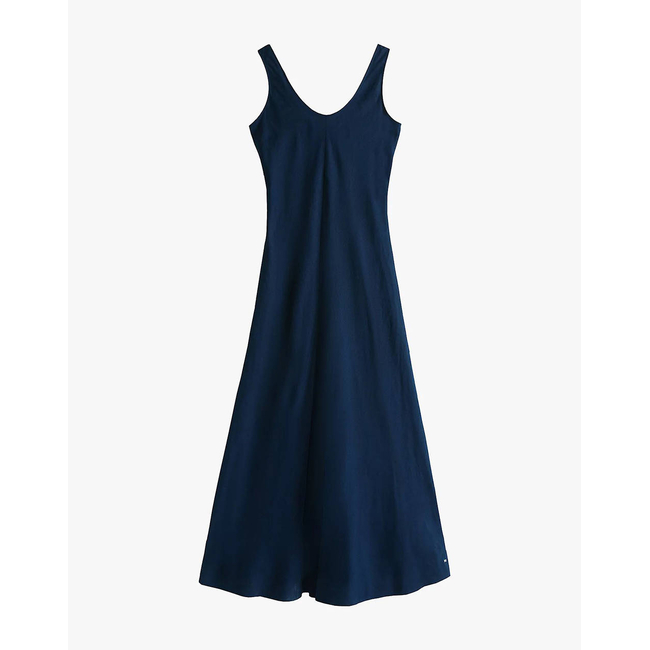 Product TOMMY HILFIGER TEXTURED LINEN TANK MAXI DRESS base image