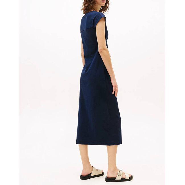 Product TOMMY HILFIGER KNOT BOAT-NK MIDI DRESS SS base image