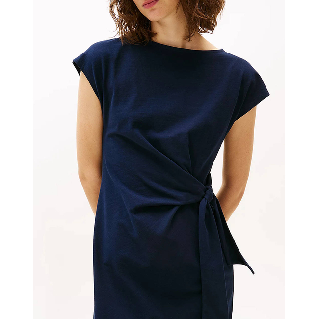 Product TOMMY HILFIGER KNOT BOAT-NK MIDI DRESS SS base image