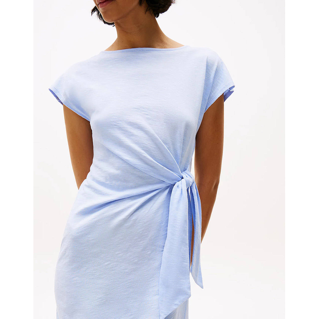 Product TOMMY HILFIGER KNOT BOAT-NK MIDI DRESS SS base image