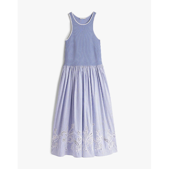 Product TOMMY HILFIGER BRODERIE ANGLAISE N/S LONG DRESS base image