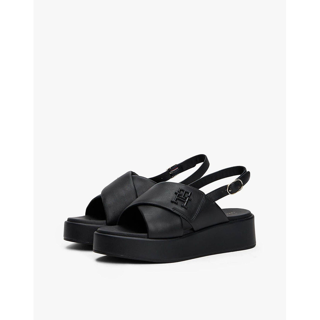 Product TOMMY HILFIGER TH LOGO HW PADDED LEATHER SANDAL base image