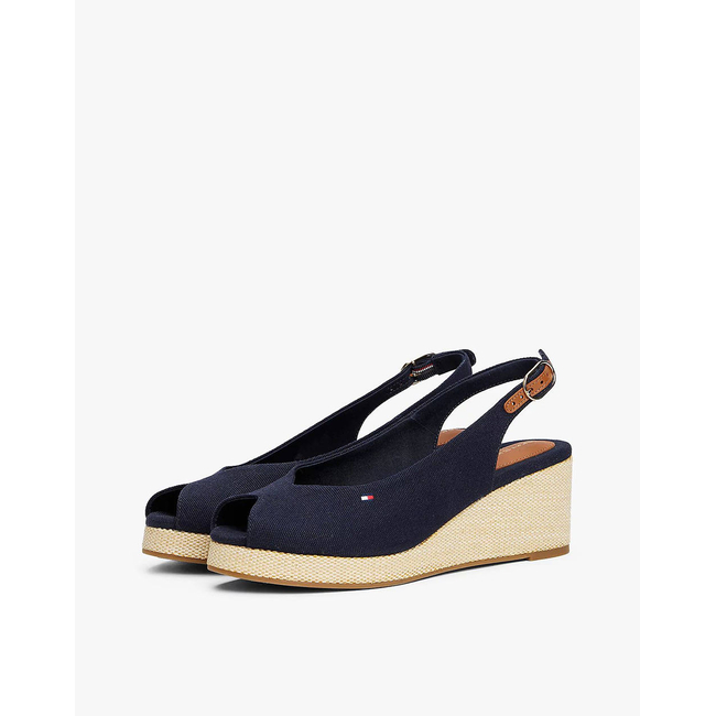 Product TOMMY HILFIGER FLAG MID WEDGE ESPAD SLINGBACK base image