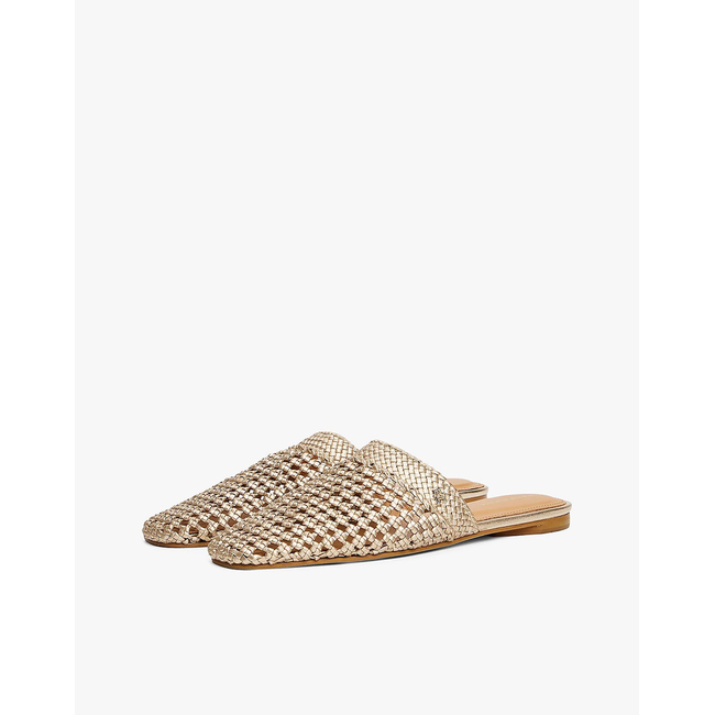 Product TOMMY HILFIGER CROCHET METALLIC LEATHER MULE base image