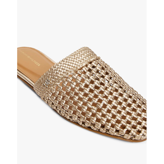 Product TOMMY HILFIGER CROCHET METALLIC LEATHER MULE base image