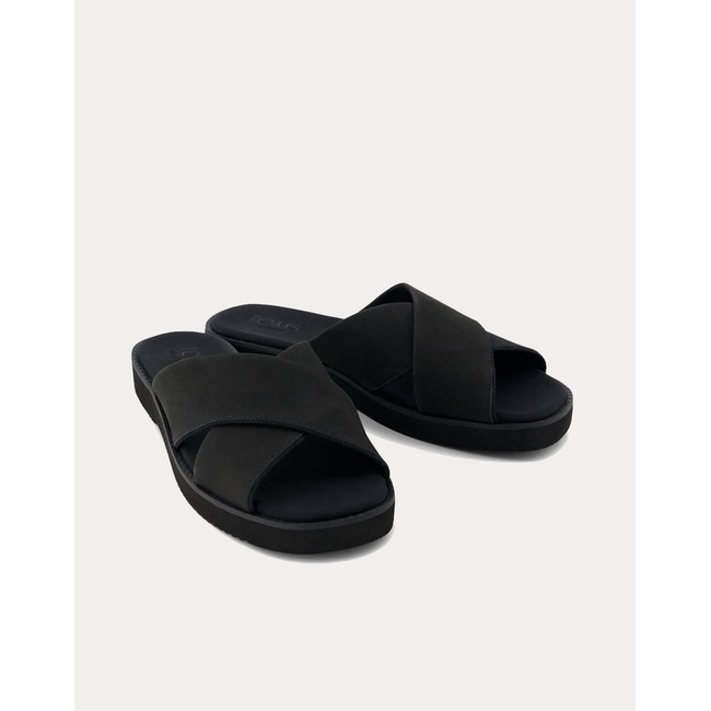 Product TOMS BLK LEATHER WM MAECRS SAND base image