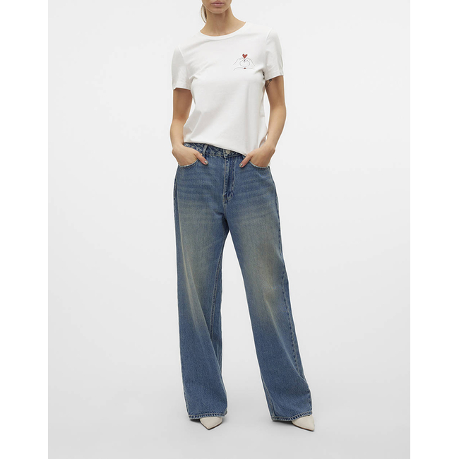 Product VERO MODA VMVIVA S/S O-NECK T-SHIRT JRS BTQ GA base image