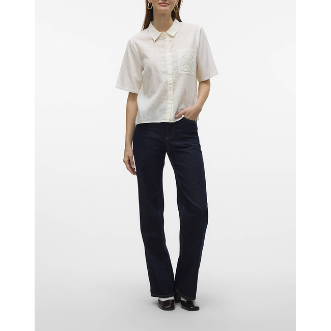 Product VERO MODA VMBARCY S/S SHIRT WVN BTQ GA base image