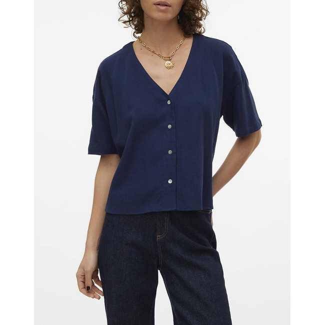 Product VERO MODA VMMYMILO 2/4 V-NECK SHIRT WVN GA base image