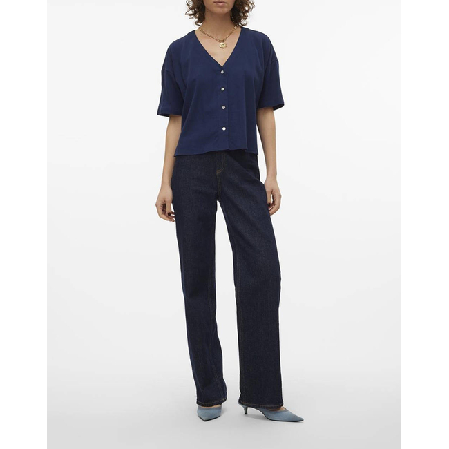 Product VERO MODA VMMYMILO 2/4 V-NECK SHIRT WVN GA base image