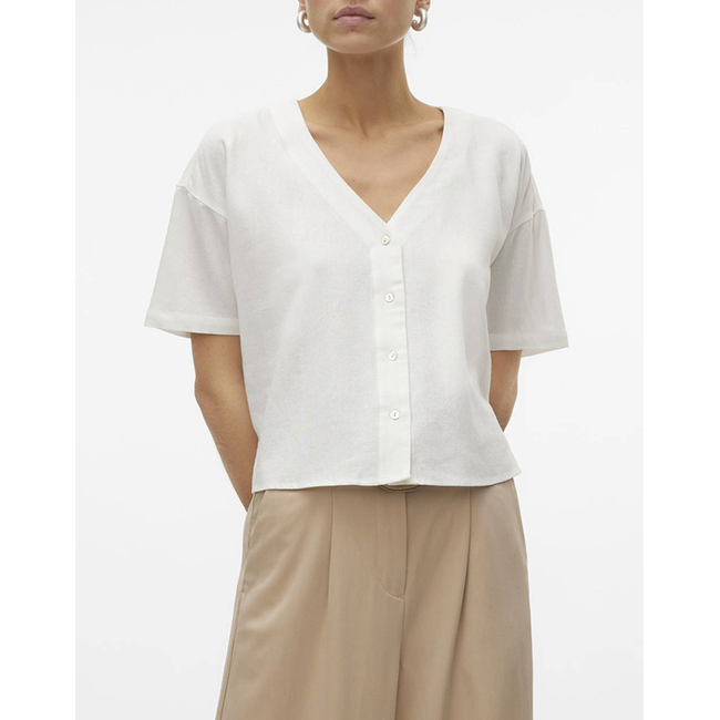 Product VERO MODA VMMYMILO 2/4 V-NECK SHIRT WVN GA base image