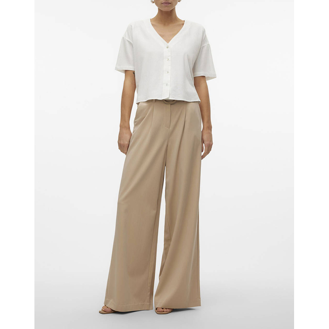 Product VERO MODA VMMYMILO 2/4 V-NECK SHIRT WVN GA base image
