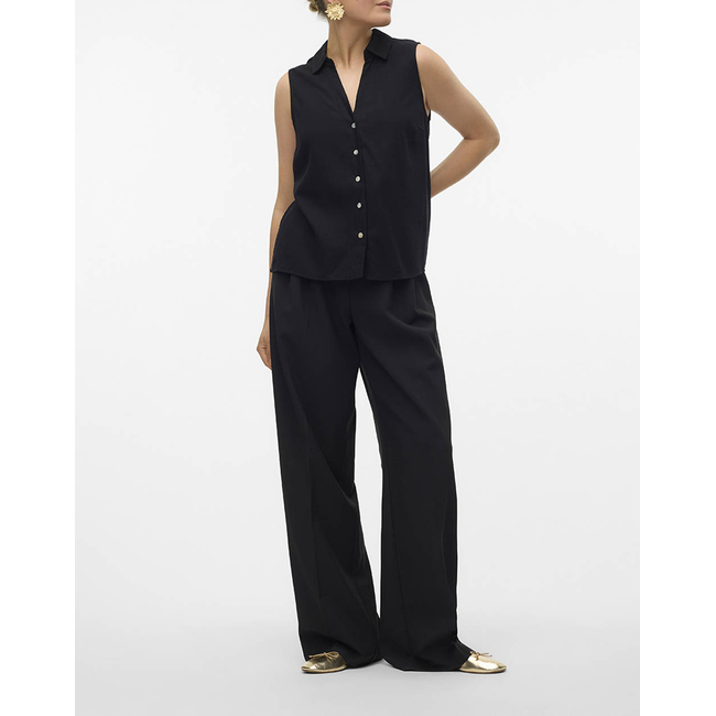 Product VERO MODA VMMYMILO SL V-NECK SHIRT WVN  GA base image