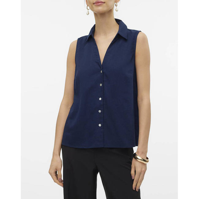 Product VERO MODA VMMYMILO SL V-NECK SHIRT WVN  GA base image