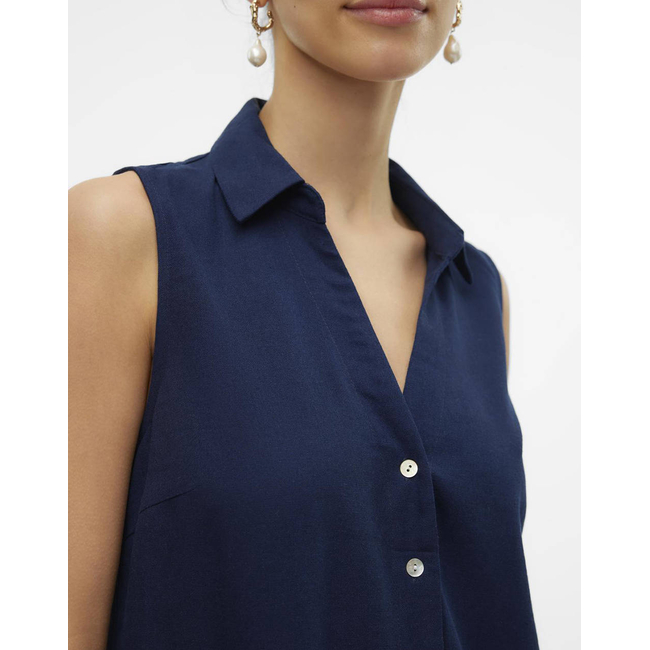 Product VERO MODA VMMYMILO SL V-NECK SHIRT WVN  GA base image